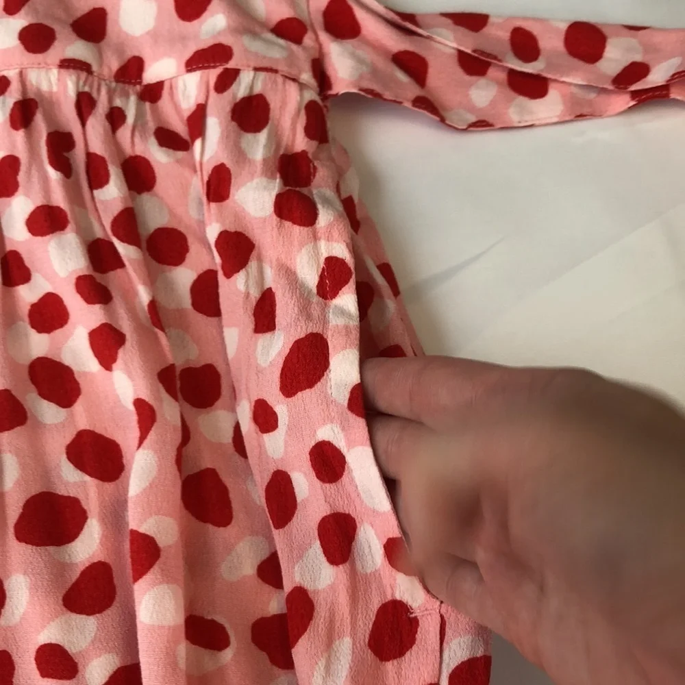 Free Assembly's Dolman Sleeve Red/ Pink/ White Dress Size S